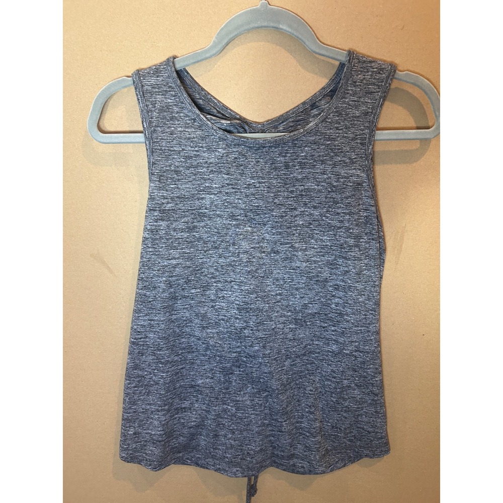 C9 Champion Tank Top Womens Medium Gray Excellent Ruched Tie Back Space Dye Tank
